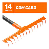 Rastelo Famastil - 14 Dentes Aço com Cabo