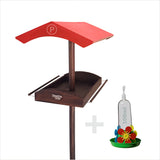 Comedouro Bebedouro Pássaros - Madeira Jardim