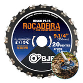 Lâmina Dente Corrente para Roçadeira BJB - Furo 25mm Diâmetro 230mm