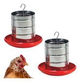 Kit 2 Comedouros de Ferro - 3kg para Aves Vermelho