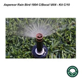 Aspersor Spray Rain Bird 1804 Bocal 18VAN - Kit 10 Peças