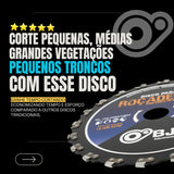 Lâmina Dente Corrente para Roçadeira BJB - Furo 25mm Diâmetro 230mm