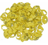 Kit 100 Anilhas Ajustáveis para Galinhas e Aves