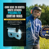 Lâmina Dente Corrente para Roçadeira BJB - Furo 25mm Diâmetro 230mm